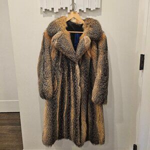 Vintage American Gray Fox Fur Coat Size S (2, 4)